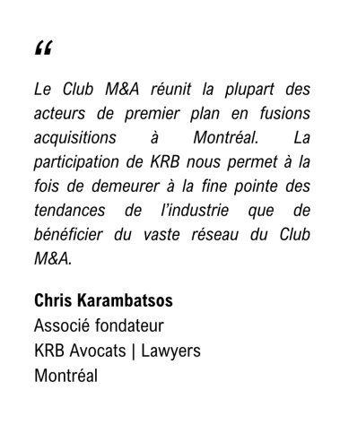 Chris Karambatsos - Testimonial - M&A Club